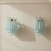 Handblown Murano Drops Wall Sconce – 10 Glass Drops – Set of 2 mounted on the wall