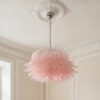 Handblown Murano Felci Chandelier – 100 Felci Glass under an ornate ceiling rose