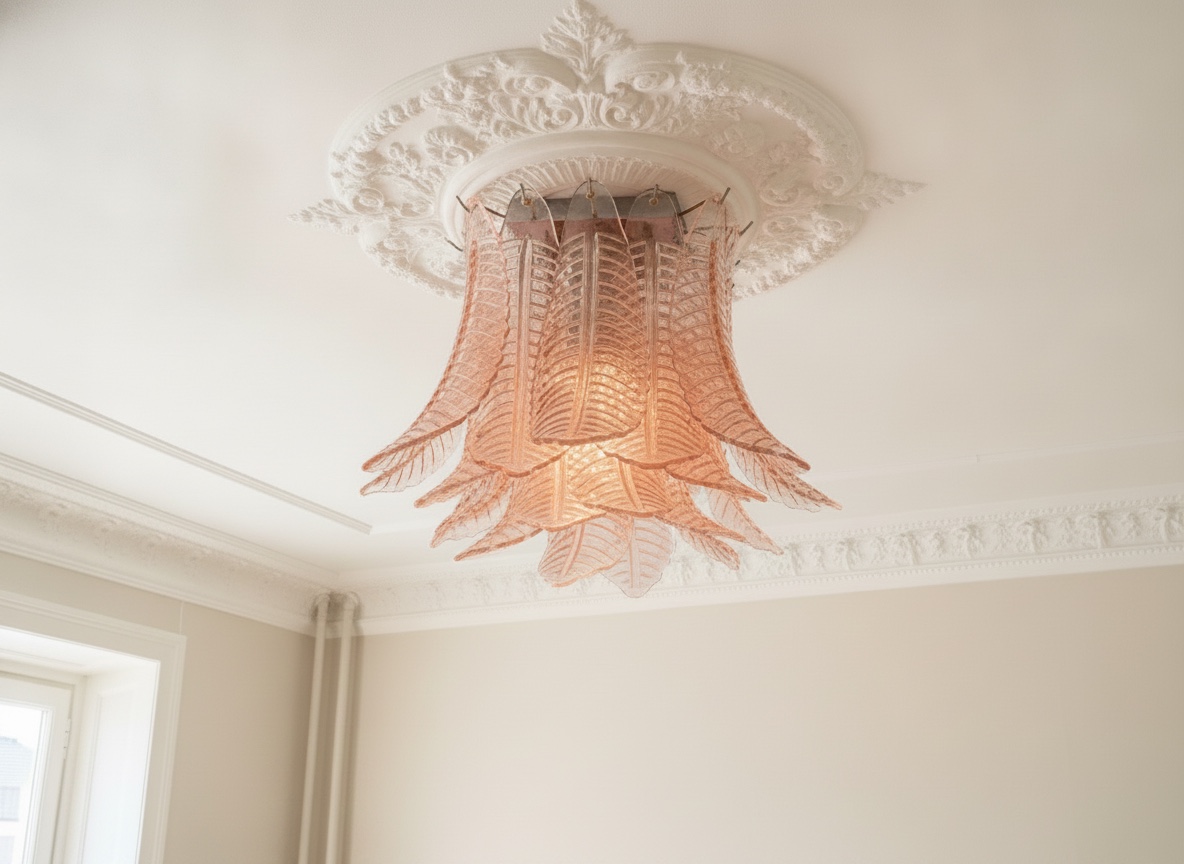 Flush-mount Murano felci plafond