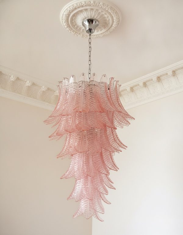 Mundblæst Murano Felci Lysekrone – 83 Felci Glas — Murano glas