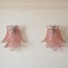 Handblown Murano Felci Wall Sconce – Set of 2 mounted on the wall