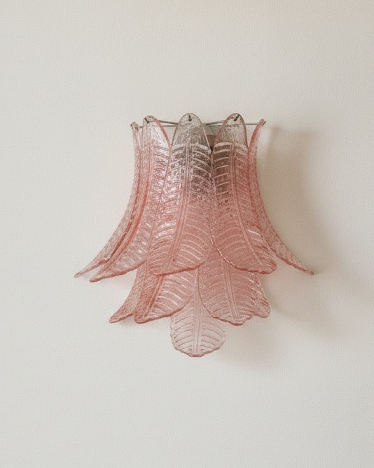 Handblown Murano Felci Wall Sconce – Set of 2 — single sconce on the wall
