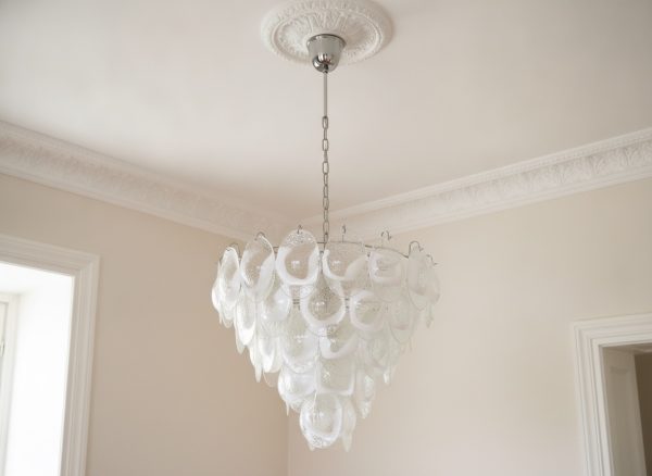 Handblown Murano Lattimo Chandelier – 50 Lattimo Glass — Murano glass