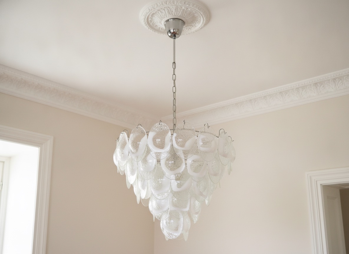 Handblown Murano Lattimo Chandelier – 50 Lattimo Glass — Murano glass