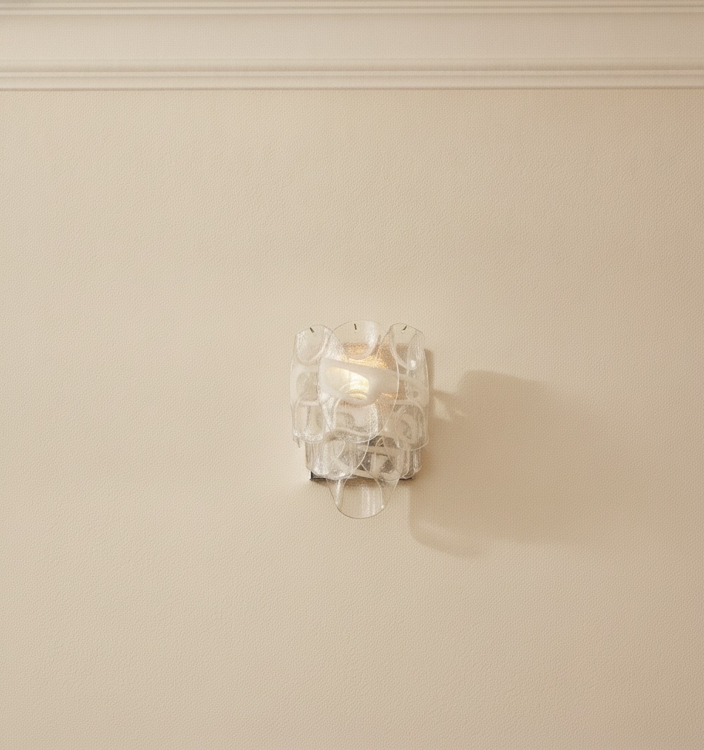 Murano Lattimo Wall Sconce – 10 Lattimo Glass – Set of 2 — handblown Murano glass, made to order in Italy