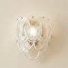 Handblown Murano Lattimo Wall Sconce – Set of 2 — single sconce on the wall
