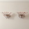 Handblown Murano Palmette Wall Sconce – Set of 2 mounted on the wall