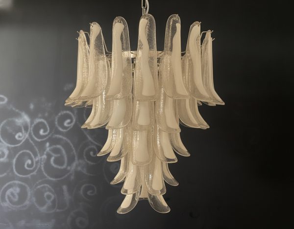 Beige Murano Petal Chandelier – 52 Glass Petals