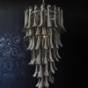 Handblown Murano Petal Chandelier – 83 Glass Petals in smoked glass