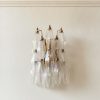 Handblown Murano Poliedri Wall Sconce – 16 Poliedri Glass – Set of 2 — single sconce on the wall