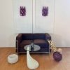 Handblown Murano Poliedri Wall Sconce – Set of 2 in amethyst glass