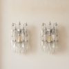 Handblown Murano Poliedri Wall Sconce – Set of 2 mounted on the wall