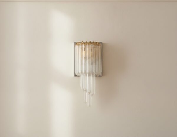 Murano Quadriedri Wall Sconce – 16 Quadriedri Glass – Set of 2 — handblown Murano glass, made to order in Italy
