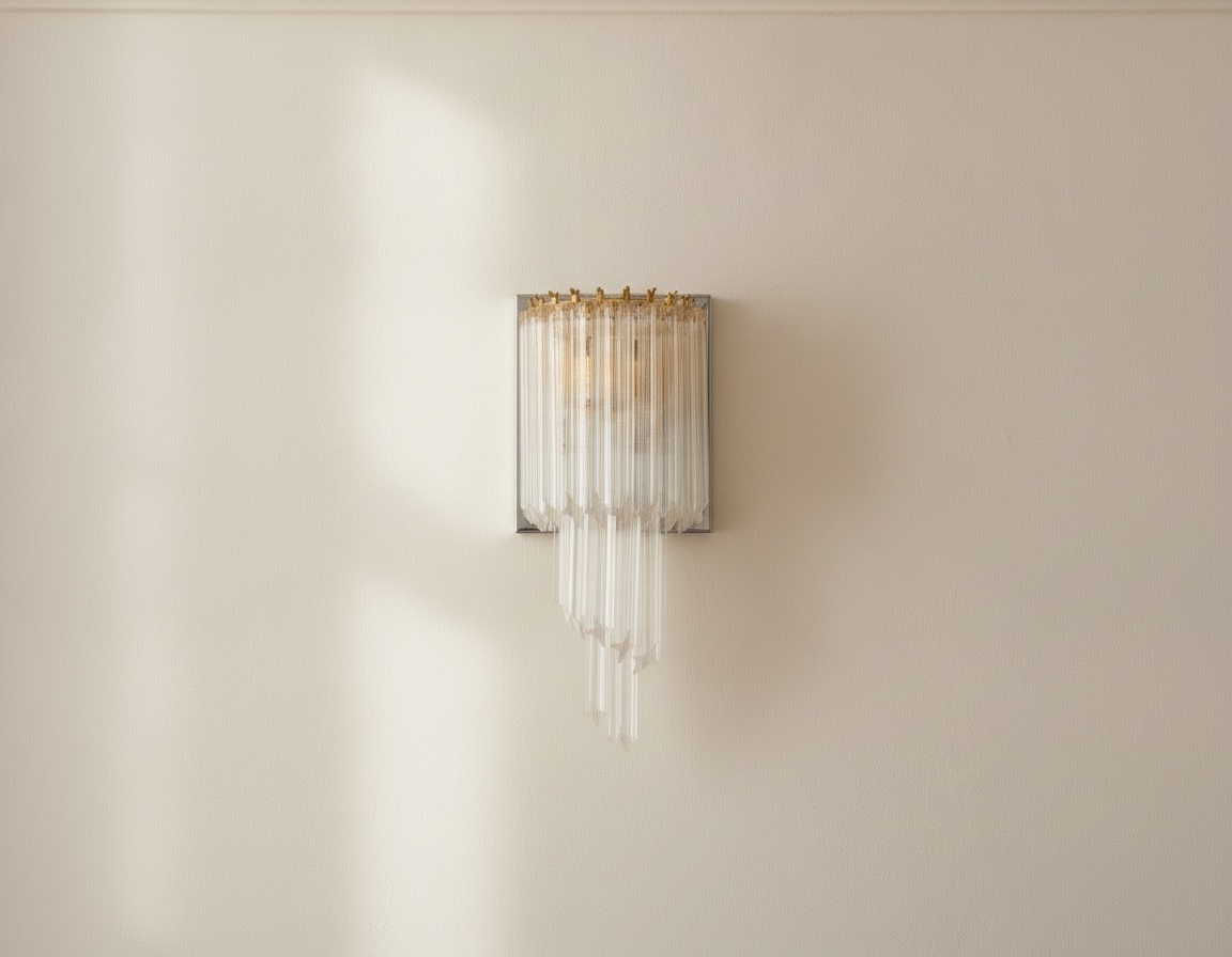 Murano Quadriedri Wall Sconce – 16 Quadriedri Glass – Set of 2 — handblown Murano glass, made to order in Italy