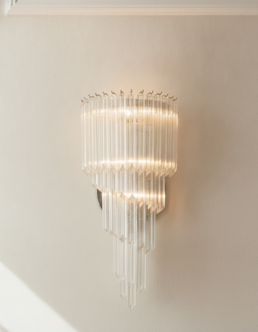Murano Quadriedri Wall Sconce – 41 Quadriedri Glass – Set of 2 — handblown Murano glass, made to order in Italy