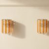 Handblown Murano Quadriedri Wall Sconce – 9 Quadriedri Glass – Set of 2 mounted on the wall