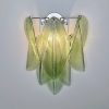 Handblown Murano Rondini Wall Sconce – 12 Rondini Glass – Set of 2 in green glass