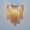 Handblown Murano Rondini Wall Sconce – 12 Rondini Glass – Set of 2 in amber glass