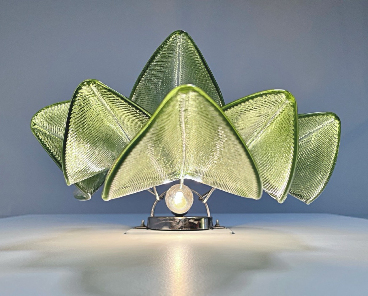 Handblown Murano Rondini Wall Sconce – 12 Rondini Glass – Set of 2 in green glass