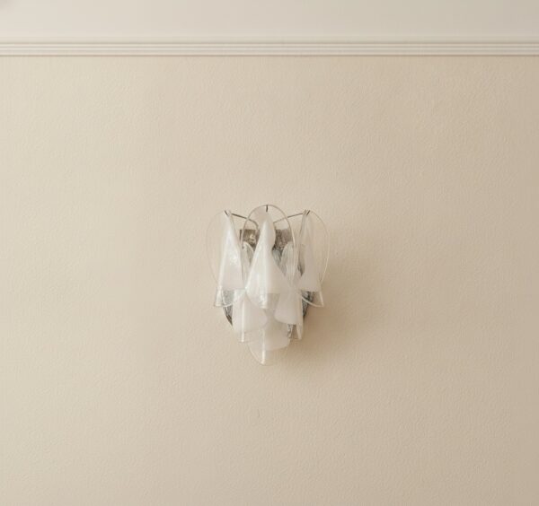 Handblown Murano Rondini Wall Sconce – 12 Rondini Glass – Set of 2 — single sconce on the wall