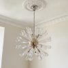 Handblown Murano Sputnik Chandelier – 50 Glasses under an ornate ceiling rose