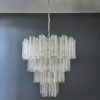 Handblown Murano Tiered Chandelier – 80 Glasses in transparent glass