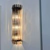 Handblown Murano Triedri Column Wall Sconce – Set of 2 in smoked glass