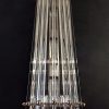Handblown Murano Triedri Column Wall Sconce – Set of 2 in transparent glass