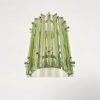 Handblown Murano Triedri Column Wall Sconce – Set of 2 in green glass