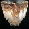 Handblown Murano Tubular Wall Sconce – 13 Glass Tubes – Set of 2 in wisteria glass