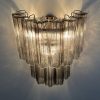 Handblown Murano Tubular Wall Sconce – 13 Glass Tubes – Set of 2 in smoked glass