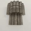 Handblown Murano Tubular Wall Sconce – 13 Glass Tubes – Set of 2 in smoked glass