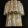 Handblown Murano Tubular Wall Sconce – 13 Glass Tubes – Set of 2 in wisteria glass