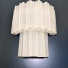 Handblown Murano Tubular Wall Sconce – 13 Glass Tubes – Set of 2 in etched glass