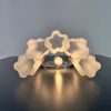 Handblown Murano Tubular Wall Sconce – 5 Glass Tubes – Set of 2 in etched glass