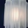 Handblown Murano Tubular Wall Sconce – 5 Glass Tubes – Set of 2 in etched glass