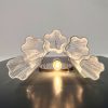 Handblown Murano Tubular Wall Sconce – 5 Glass Tubes – Set of 2 in transparent glass