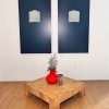 Handblown Murano Tubular Wall Sconce – 5 Glass Tubes – Set of 2 in etched glass