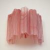 Handblown Murano Tubular Wall Sconce – 5 Glass Tubes – Set of 2 in pink-alabaster glass
