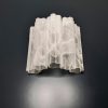 Handblown Murano Tubular Wall Sconce – 5 Glass Tubes – Set of 2 in white-alabaster glass