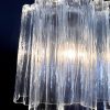 Handblown Murano Tubular Wall Sconce – 5 Glass Tubes – Set of 2 in transparent glass