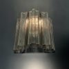 Handblown Murano Tubular Wall Sconce – 5 Glass Tubes – Set of 2 in smoked glass