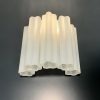 Handblown Murano Tubular Wall Sconce – 5 Glass Tubes – Set of 2 in white glass