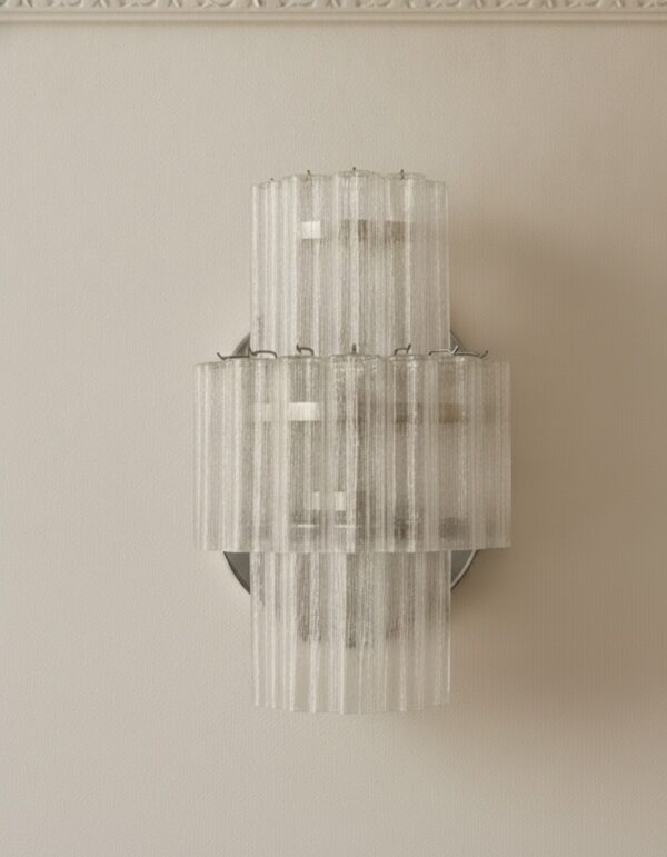Murano Tubular Wall Sconce – Set of 2 — handblown Murano glass, made to order in Italy