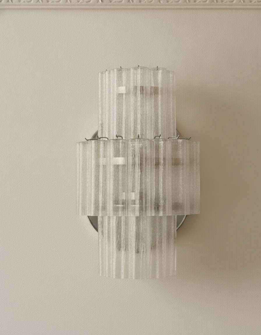 Murano Tubular Wall Sconce – Set of 2 — handblown Murano glass, made to order in Italy