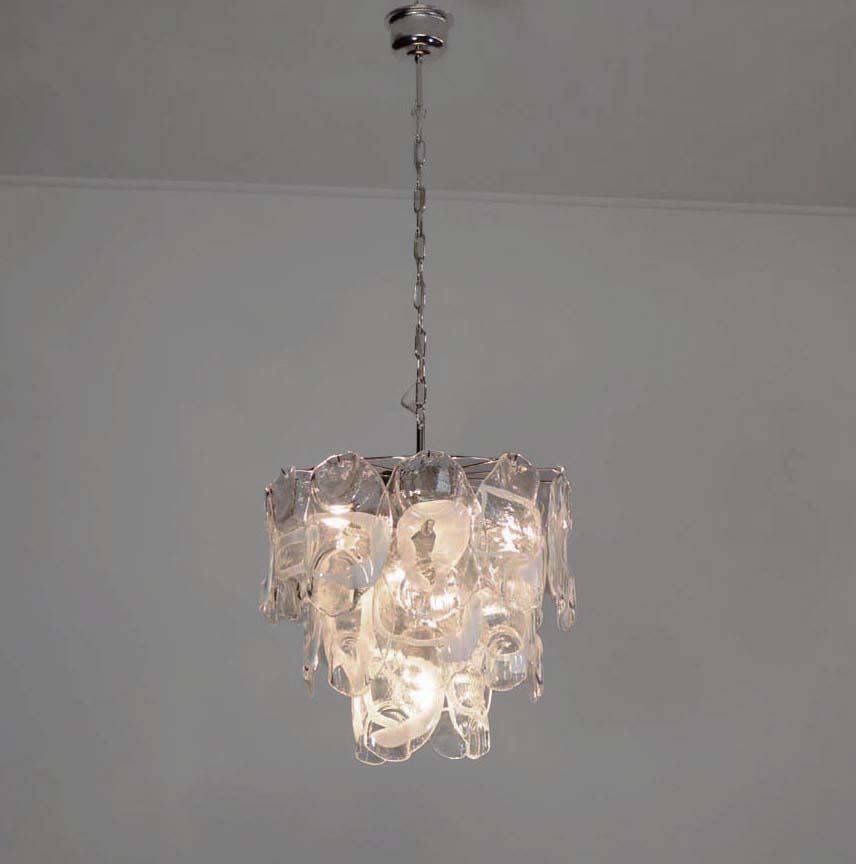 Handblown Murano Vistosi Chandelier – 23 Glasses — Murano glass