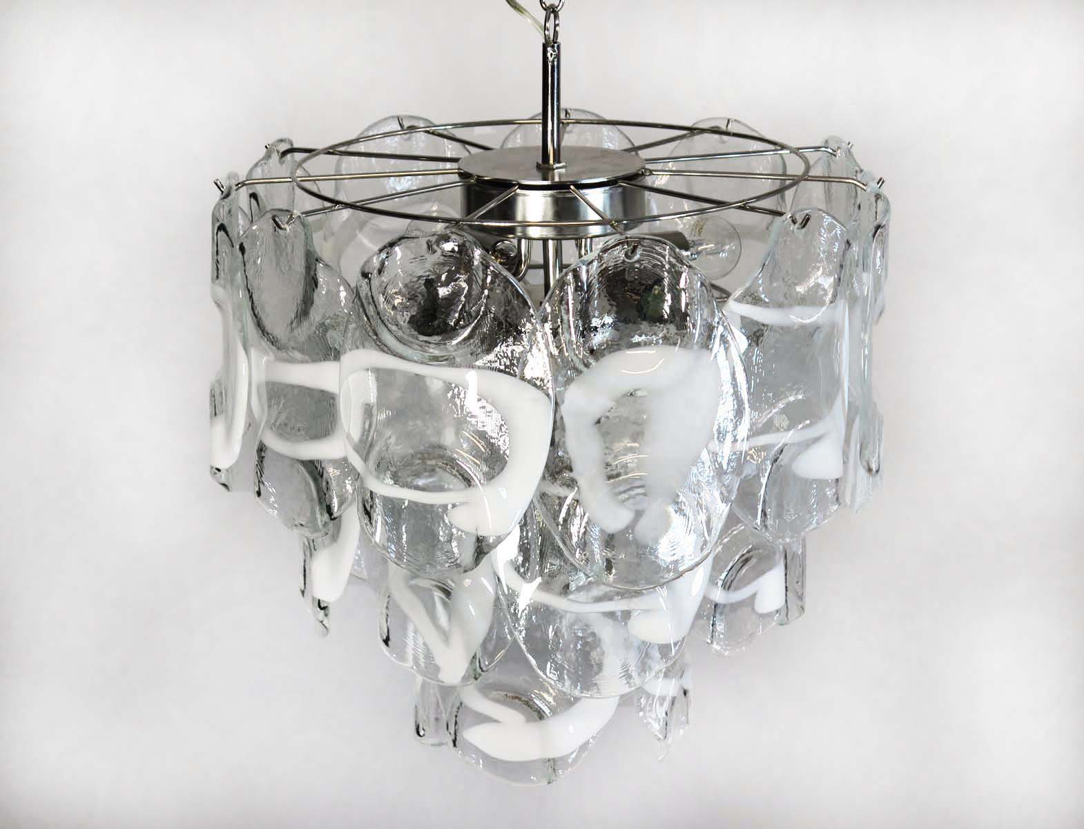 Handblown Murano Vistosi Chandelier – 23 Glasses — Murano glass