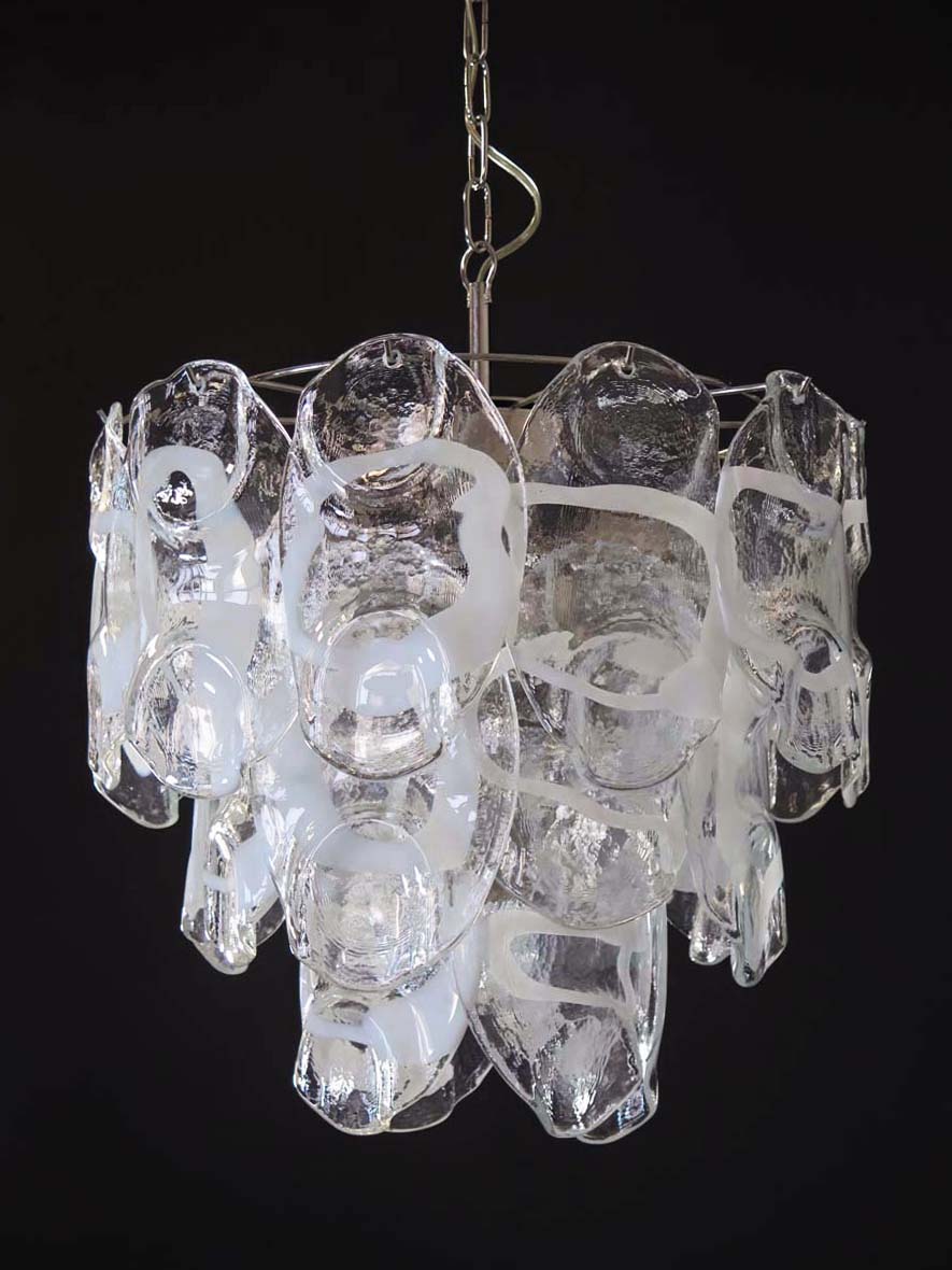 Handblown Murano Vistosi Chandelier – 23 Glasses — Murano glass