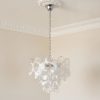 Handblown Murano Vistosi Chandelier – 36 Glasses under an ornate ceiling rose