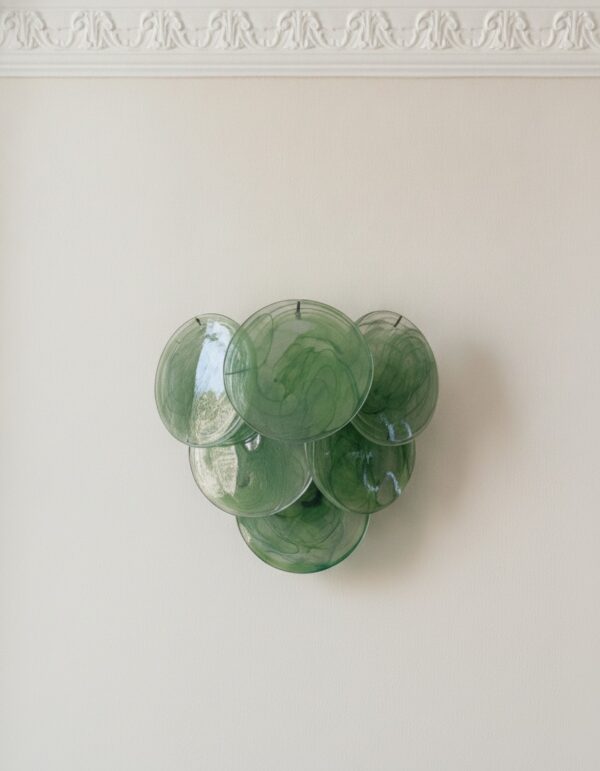 Murano Disks Wall Sconce – 6 Glass Discs – Set of 2